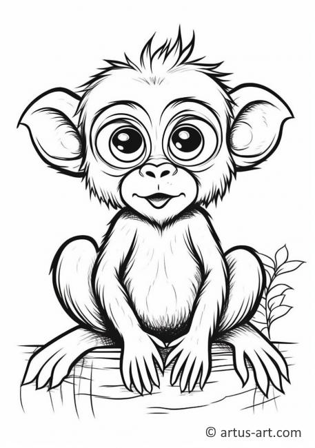 Spider monkey Coloring Page